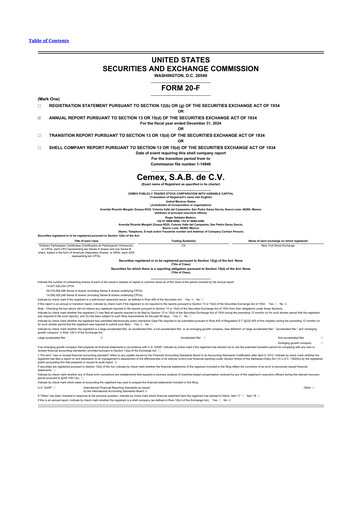 Vorschaubild Cemex 20-F Jahresbericht 2024