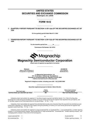 Vorschaubild Magnachip Semiconductor 10-Q Quartalsbericht 2025 