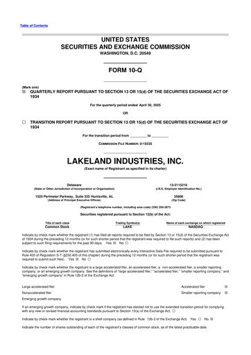 Thumbnail Lakeland Industries
 10-Q Quarterly Report FY2025 