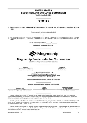 Vorschaubild Magnachip Semiconductor 10-Q Quartalsbericht 2025 
