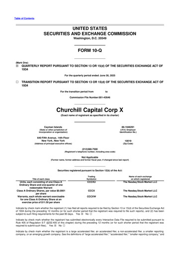 Miniature Infleqtion 10-Q Rapport trimestriel 2025 