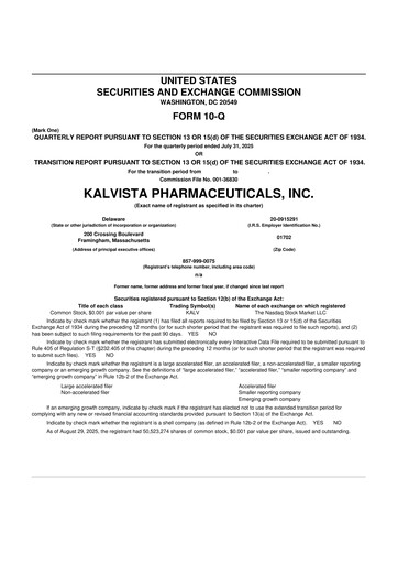 Thumbnail KalVista Pharmaceuticals 10-Q Quarterly Report FY2026 