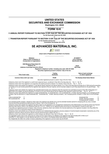 Thumbnail 5E Advanced Materials 10-K Annual Report 2025