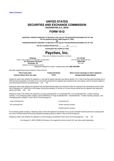 Vorschaubild Paychex 10-Q Quartalsbericht 2026 