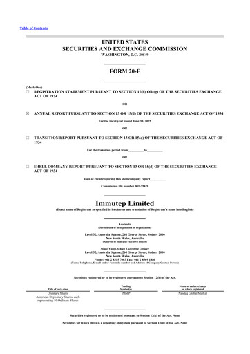 Thumbnail Immutep 20-F Annual Report 2025