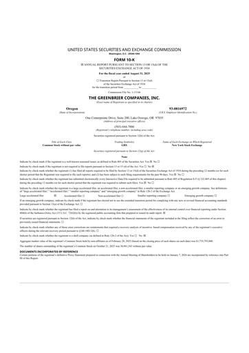 Thumbnail The Greenbrier Companies
 10-K Annual Report 2025