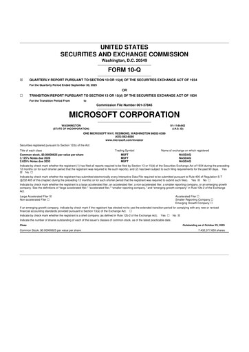 Thumbnail Microsoft 10-Q Quarterly Report FY2026 