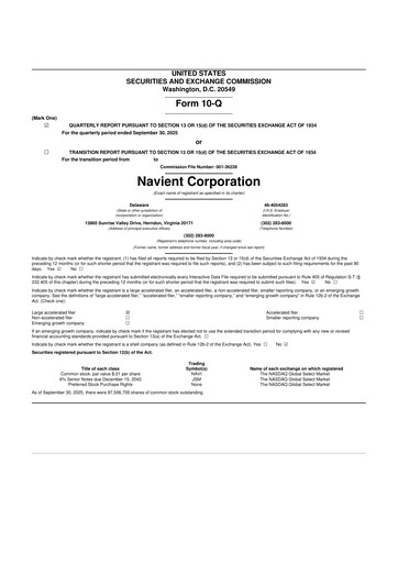 Vorschaubild Navient 10-Q Quartalsbericht 2025 