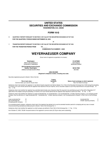 Thumbnail Weyerhaeuser
 10-Q Quarterly Report FY2025 
