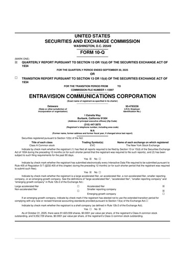 Thumbnail Entravision Communications
 10-Q Quarterly Report FY2025 