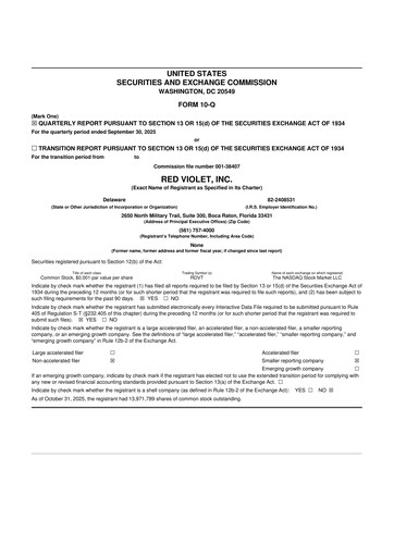 Thumbnail Red Violet 10-Q Quarterly Report FY2025 