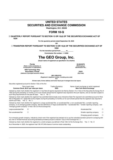 Thumbnail Geo Group 10-Q Quarterly Report FY2025 