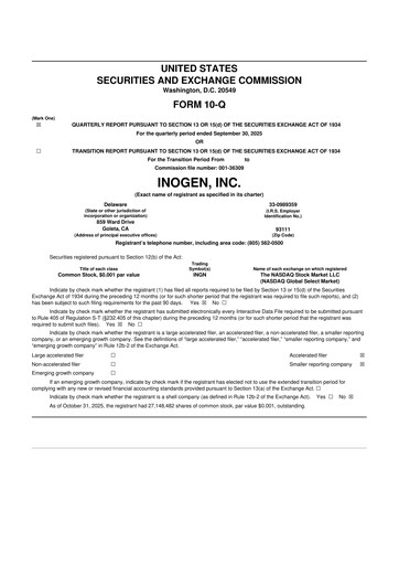 Thumbnail Inogen 10-Q Quarterly Report FY2025 