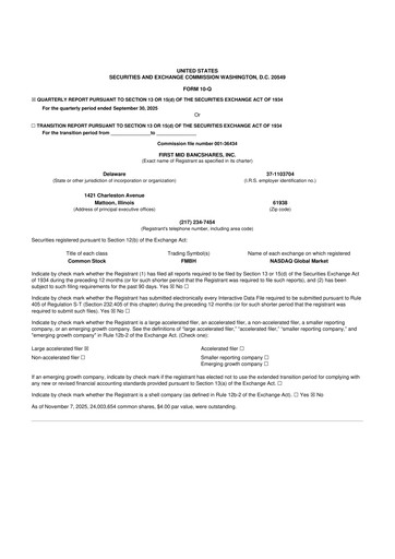Thumbnail First Mid Bancshares 10-Q Quarterly Report FY2025 