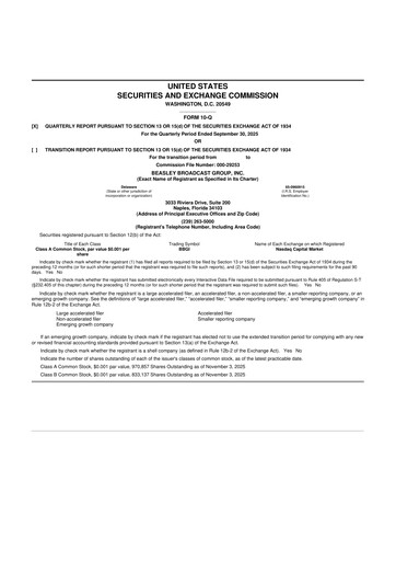 Thumbnail Beasley Broadcast Group
 10-Q Quarterly Report FY2025 