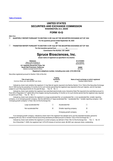 Thumbnail Spruce Biosciences 10-Q Quarterly Report FY2025 