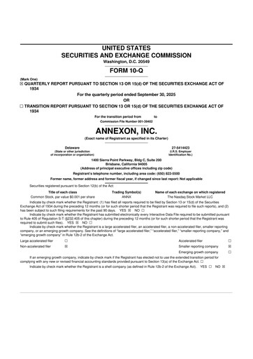 Thumbnail Annexon 10-Q Quarterly Report FY2025 