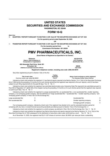 Thumbnail PMV Pharmaceuticals 10-Q Quarterly Report FY2025 