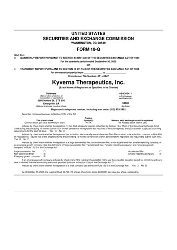 Thumbnail Kyverna Therapeutics 10-Q Quarterly Report FY2025 