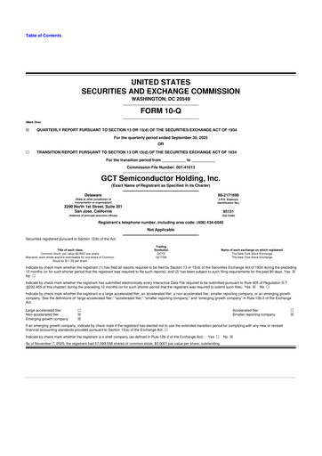 Thumbnail GCT Semiconductor 10-Q Quarterly Report FY2025 