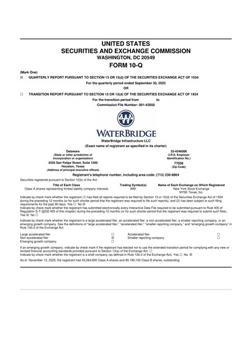 Thumbnail WaterBridge Infrastructure 10-Q Quarterly Report FY2025 
