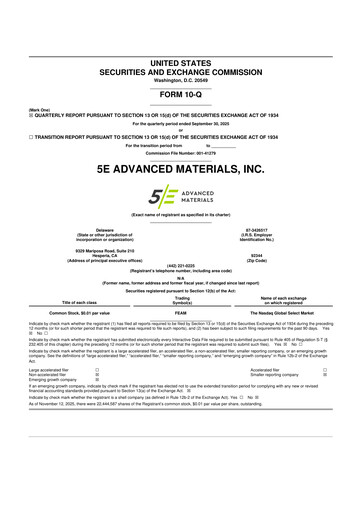 Thumbnail 5E Advanced Materials 10-Q Quarterly Report FY2025 