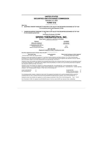Thumbnail Spero Therapeutics 10-Q Quarterly Report FY2025 