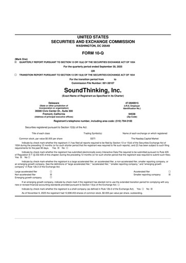 Thumbnail SoundThinking 
 (ShotSpotter) 10-Q Quarterly Report FY2025 