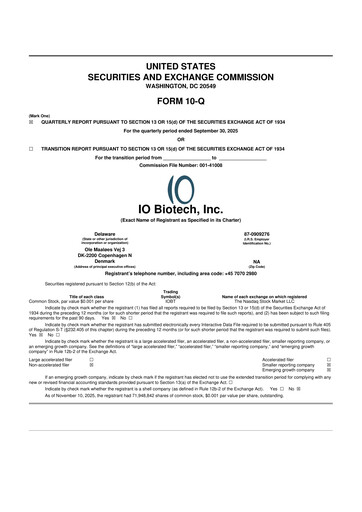 Thumbnail IO Biotech 10-Q Quarterly Report FY2025 