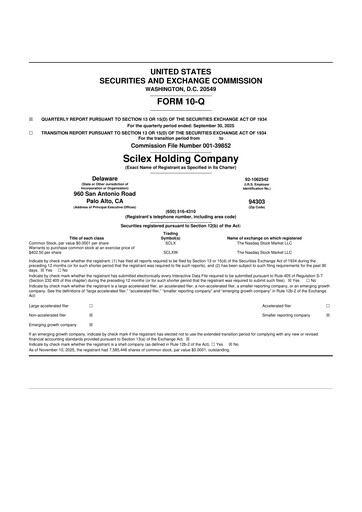 Miniature Scilex Holding 10-Q Rapport trimestriel 2025 