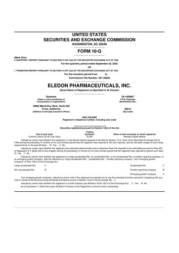 Thumbnail Eledon Pharmaceuticals 10-Q Quarterly Report FY2025 