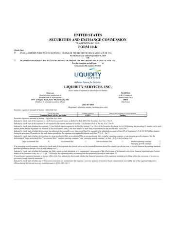 Thumbnail Liquidity Services
 10-K Annual Report 2025