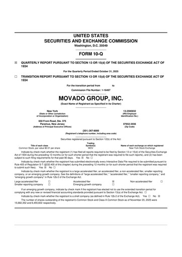 Thumbnail Movado Group 10-Q Quarterly Report FY2026 