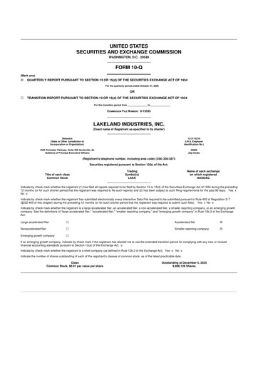 Thumbnail Lakeland Industries
 10-Q Quarterly Report FY2026 