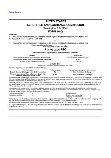 Miniature Planet Labs 10-Q Rapport trimestriel 2026 