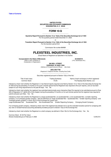 Vorschaubild Flexsteel Industries 10-Q Quartalsbericht 2025 