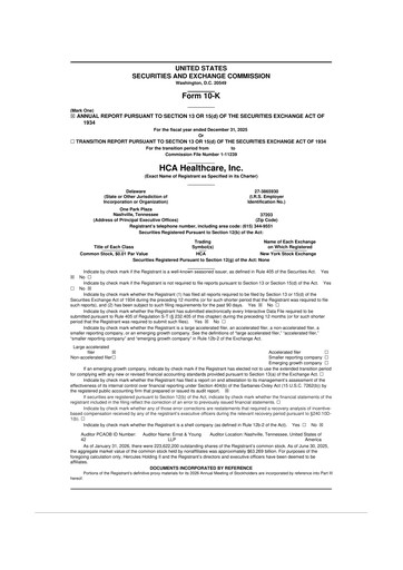 Vorschaubild HCA Healthcare 10-K Jahresbericht 2025