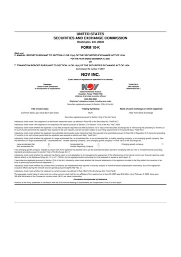 Thumbnail NOV 10-K Annual Report 2025