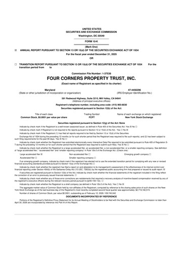 Thumbnail Four Corners Property Trust 10-K Annual Report 2025