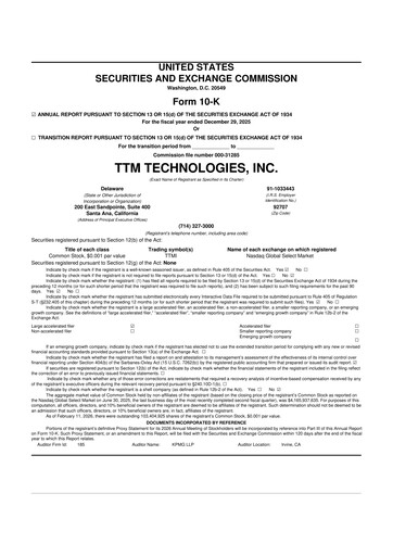 Thumbnail TTM Technologies
 10-K Annual Report 2025