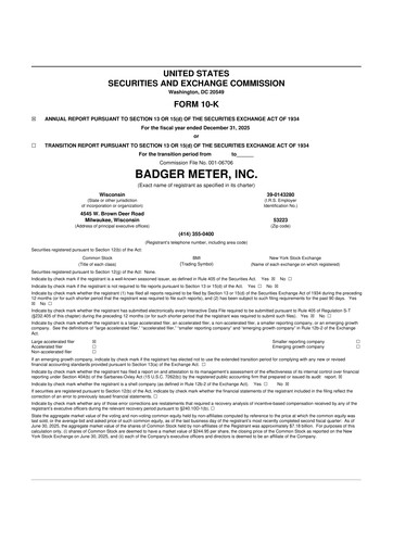 Thumbnail Badger Meter
 10-K Annual Report 2025