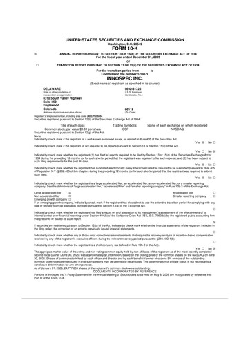 Thumbnail Innospec 10-K Annual Report 2025