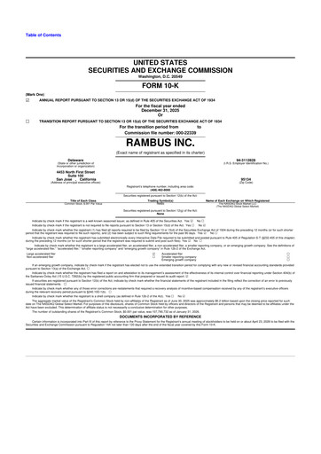 Thumbnail Rambus 10-K Annual Report 2025