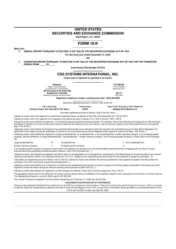 Thumbnail CSG International
 10-K Annual Report 2025