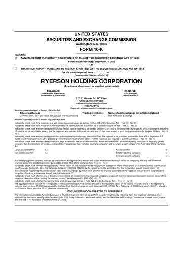 Miniature Ryerson 10-K Rapport annuel 2025