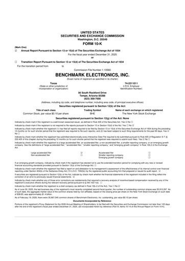Thumbnail Benchmark Electronics
 10-K Annual Report 2025