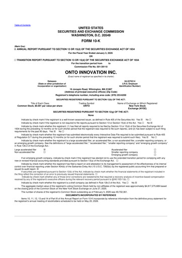 Thumbnail Onto Innovation 10-K Annual Report 2024