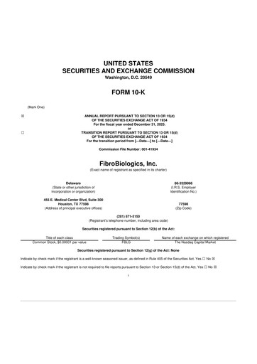 Thumbnail FibroBiologics 10-K Annual Report 2025