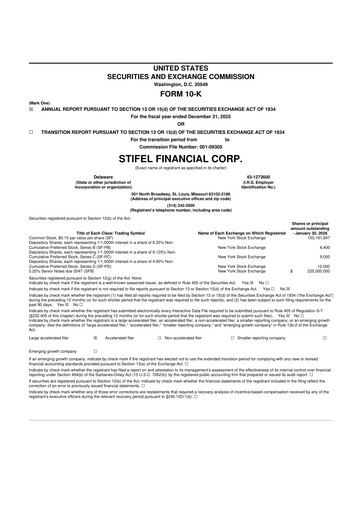 Thumbnail Stifel
 10-K Annual Report 2025