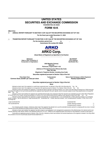 Thumbnail ARKO Corp. 10-K Annual Report 2025